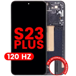 OLED Assembly With Frame For Samsung Galaxy S23 Plus (US & International) (Aftermarket Plus) (120Hz) (Phantom Black)