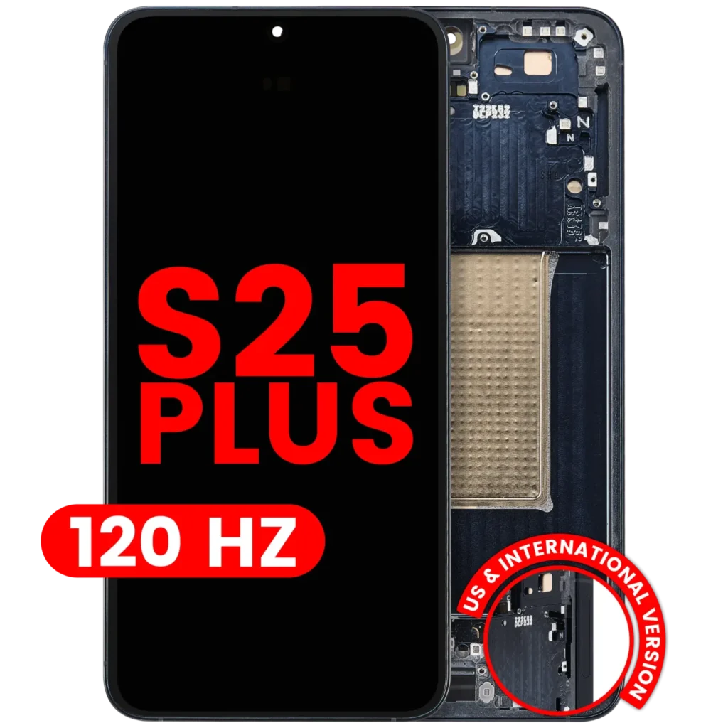 OLED Assembly With Frame For Samsung Galaxy S25 Plus 5G (US & International Version) (Aftermarket Plus) (120Hz) (Blue Black)