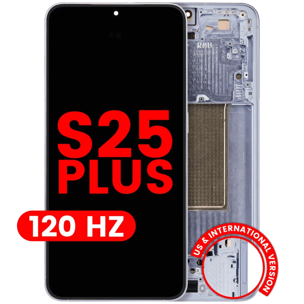 OLED Assembly With Frame For Samsung Galaxy S25 Plus 5G (US & International Version) (Aftermarket Plus) (120Hz) (Icy Blue)
