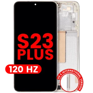OLED Assembly With Frame For Samsung Galaxy S23 Plus (US & International) (Aftermarket Plus) (120Hz) (Cream)