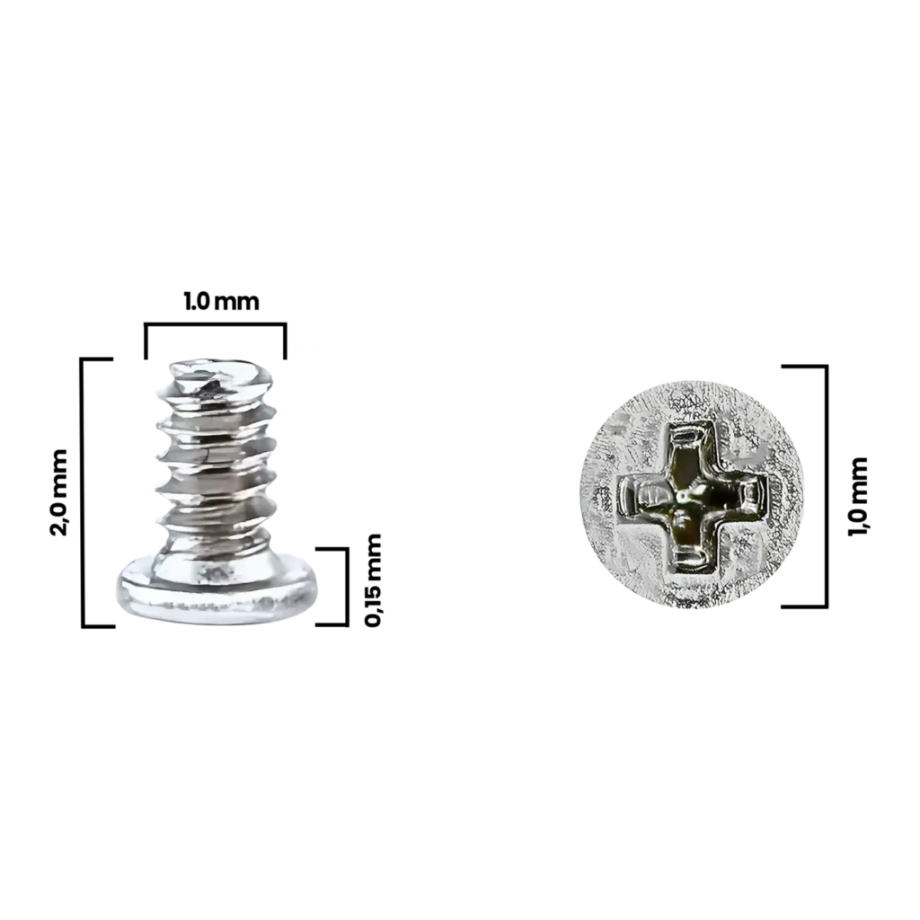 Screw For iPhone 12 Pro / 12 Pro Max (M1.0×1.00×2.0D×0.15T) (Service Pack) (30 Pack)