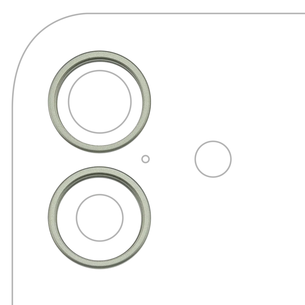 Back Camera Bezel Ring Only For iPhone 17 (Sage) (2 Piece Set)