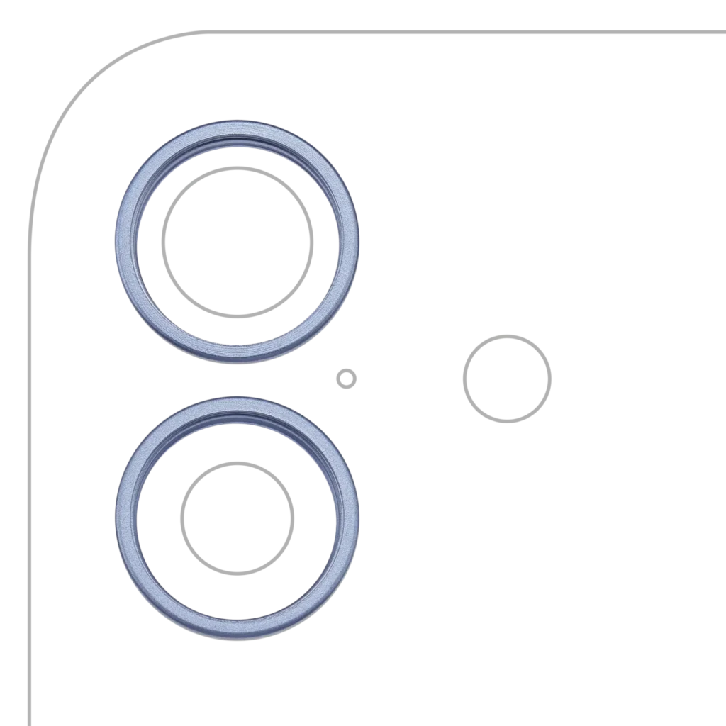 Back Camera Bezel Ring Only For iPhone 17 (Mist Blue) (2 Piece Set)