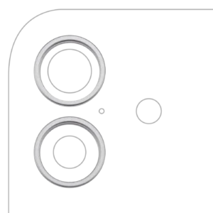 Back Camera Bezel Ring Only For iPhone 17 (White) (2 Piece Set)