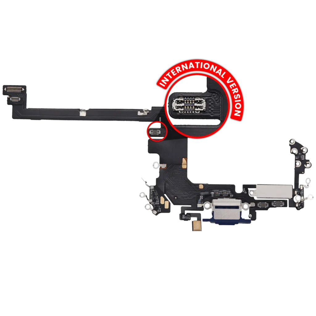 Charging Port Flex Cable For iPhone 17 Pro (Aftermarket Plus) (International Version) (Deep Blue)