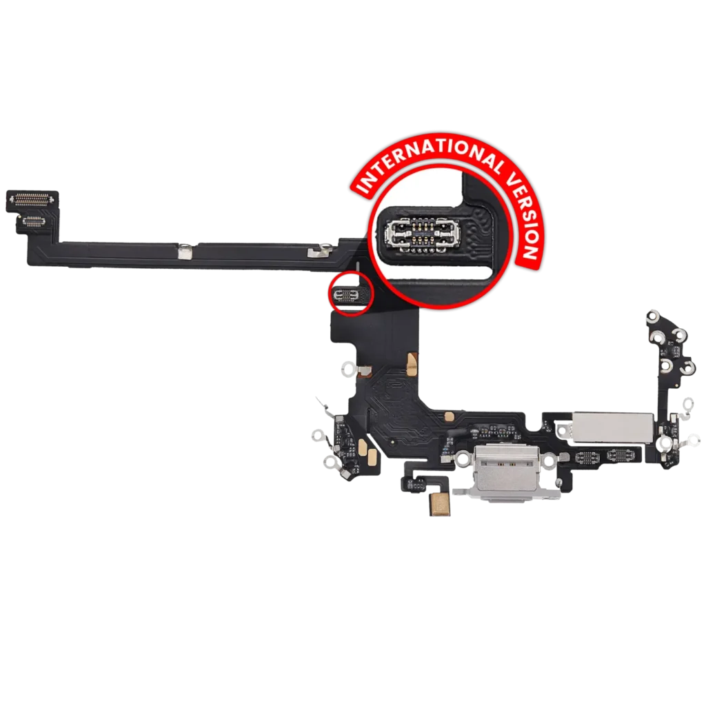 Charging Port Flex Cable For iPhone 17 Pro (Aftermarket Plus) (International Version) (Silver)
