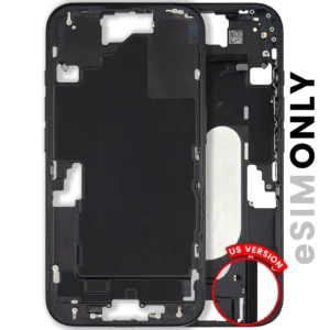 Mid-Frame Housing W/ Small Parts For iPhone 16 (US Version) (Used OEM Pull: Grade C) (Black)