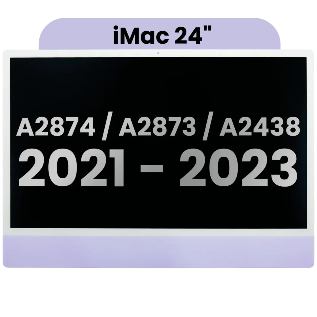Complete LCD Display Assembly For iMac 24" A2874 / A2873 (2023) / A2438 / A2439 (2021) (LG204A-215 LM235UH1 SDD1) (Used OEM Pull: Grade A) (Small Camera hole)(Purple)