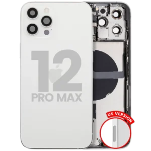 Back Housing W/ Small Parts For iPhone 12 Pro Max (US Version) (Used OEM Pull: Grade B) (Silver)