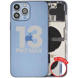 Back Housing W/ Small Parts For iPhone 13 Pro Max (US Version) (Used OEM Pull: Grade A) (Sierra Blue)