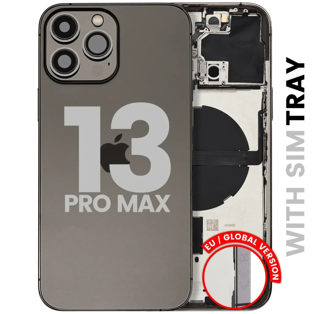 Back Housing W/ Small Parts For iPhone 13 Pro Max (EU / Global Version) (Used OEM Pull: Grade A) (Graphite)