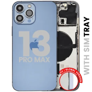 Back Housing W/ Small Parts For iPhone 13 Pro Max (EU / Global Version) (Used OEM Pull: Grade C) (Sierra Blue)