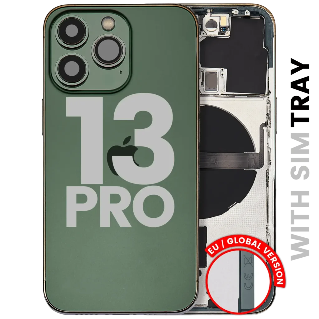 Back Housing W/ Small Parts For iPhone 13 Pro (EU / Global Version) (Used OEM Pull: Grade C) (Alpine Green)