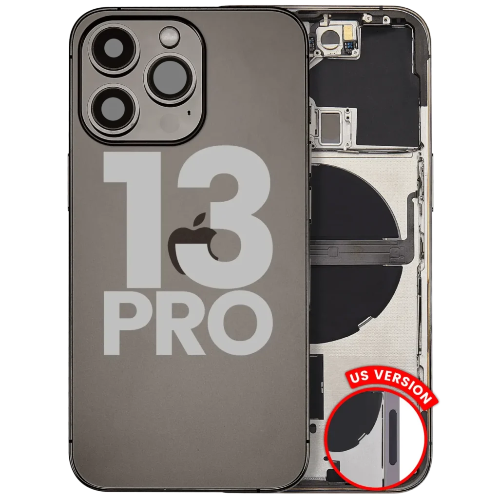 Back Housing W/ Small Parts For iPhone 13 Pro (US Version) (Used OEM Pull: Grade A) (Graphite)
