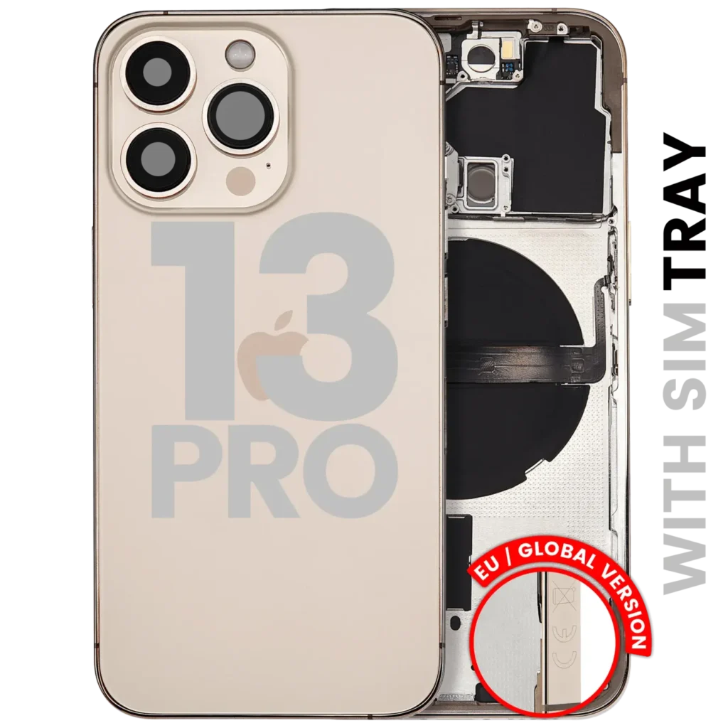 Back Housing W/ Small Parts For iPhone 13 Pro (EU / Global Version) (Used OEM Pull: Grade C) (Gold)