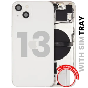 Back Housing W/ Small Parts For iPhone 13 (EU / Global Version) (Used OEM Pull: Grade C) (Starlight)