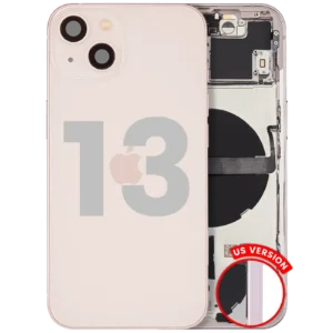 Back Housing W/ Small Parts For iPhone 13 (US Version) (Used OEM Pull: Grade A) (Pink)