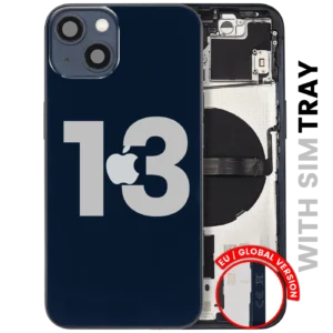 Back Housing W/ Small Parts For iPhone 13 (EU / Global Version) (Used OEM Pull: Grade C) (Midnight)