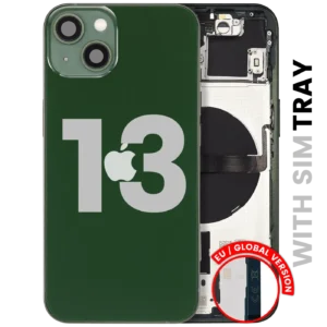 Back Housing W/ Small Parts For iPhone 13 (EU / Global Version) (Used OEM Pull: Grade C) (Green)