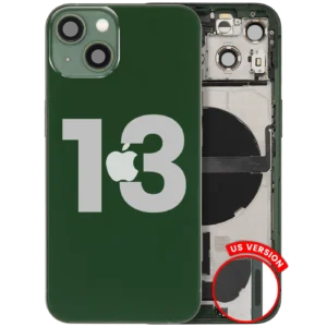 Back Housing W/ Charging Port Flex & Small Parts For iPhone 13 (US Version) (Used OEM Pull: Grade A) (Green)