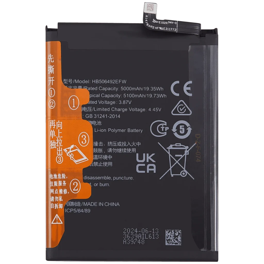 Replacement Battery For Honor X9A / X40 / Magic5 Lite (HB506492EFW)