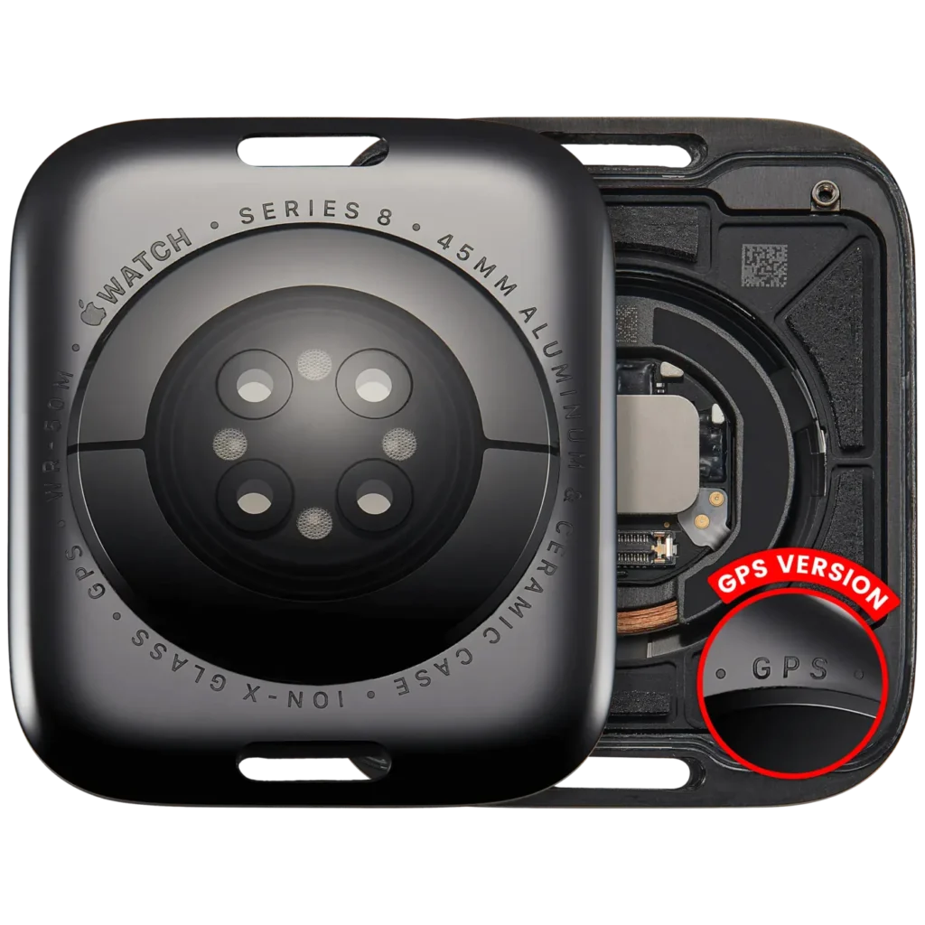 Back Cover Assembly For Watch Series 8 (45mm) (GPS Version) (Aluminum / Space Black)