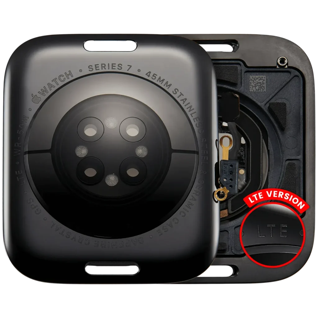 Back Cover Assembly For Watch Series 7 (45mm) (LET Version) (Stainless / Space Black)