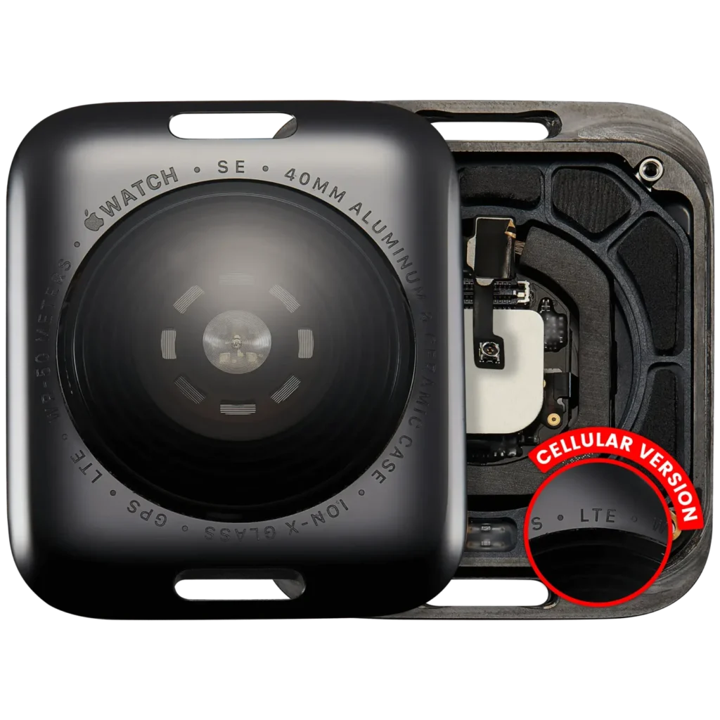 Back Cover Assembly For Watch Series SE 1st (40MM) (LET Version) (Aluminum / Space Black)
