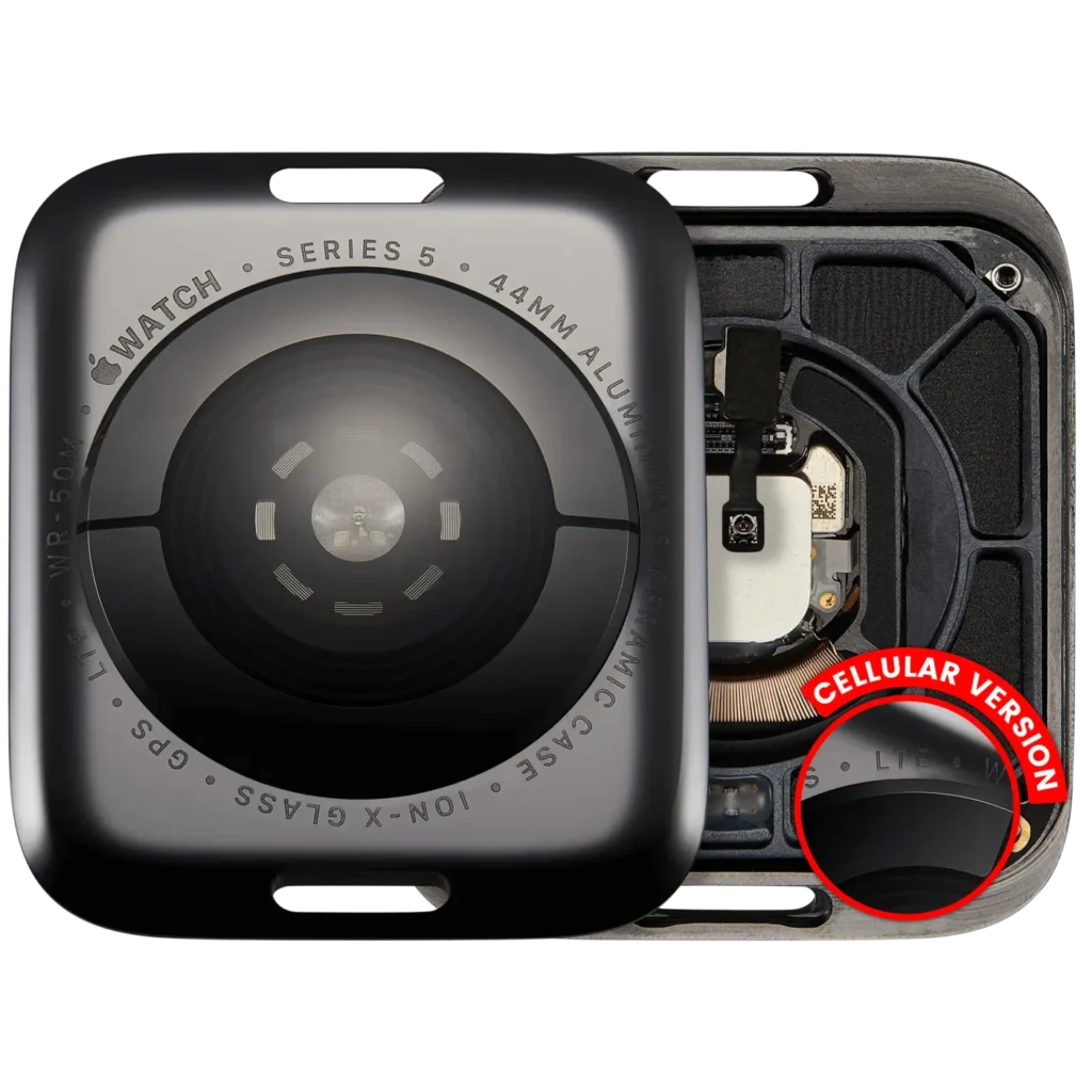 Back Cover Assembly For Watch Series 5 (44mm) (LET Version) (Aluminum / Space Black)