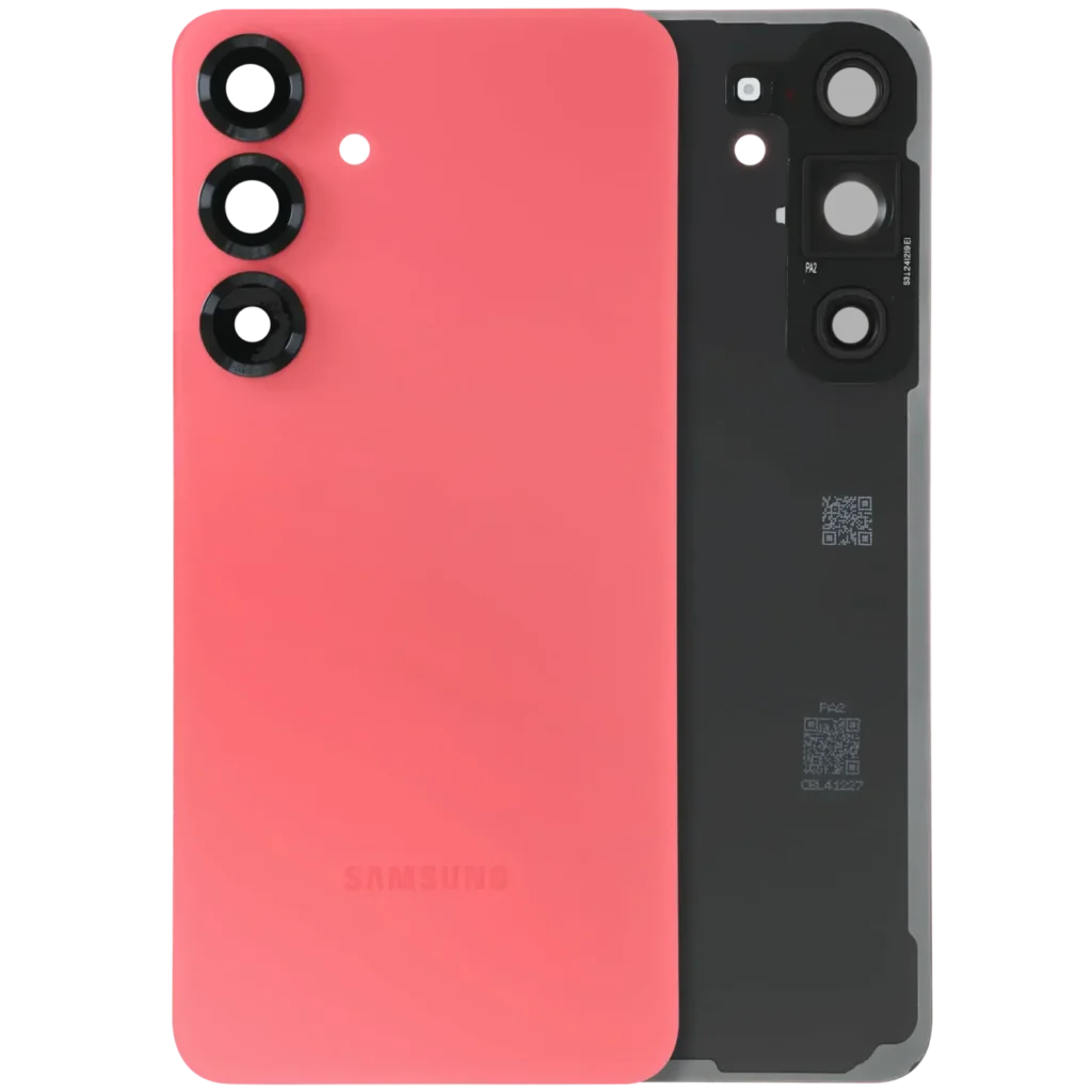 Back Cover Glass With Camera Lens For Samsung Galaxy S25 Plus 5G (Service Pack) (Coral Red)