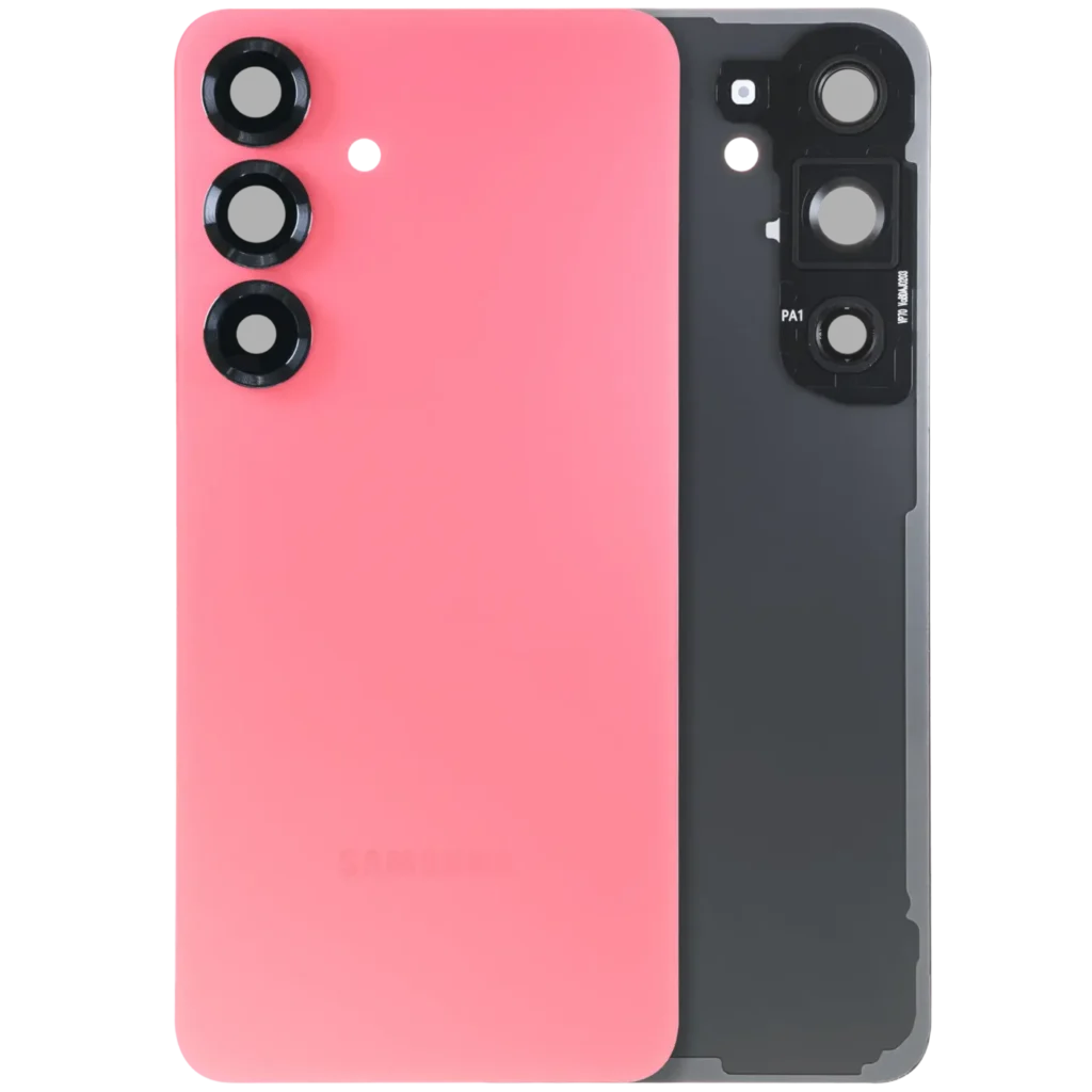 Back Cover Glass With Camera Lens For Samsung Galaxy S25 5G (Service Pack) (Coral Red)