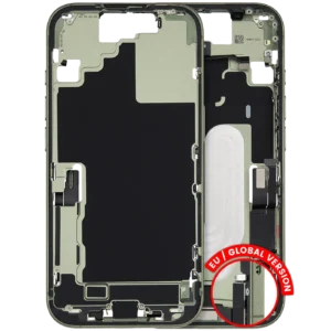 Mid-Frame Housing W/ Charging Port Flex & Small Parts For iPhone 17 (EU / Global Version) (Used OEM Pull: Grade A) (Sage)