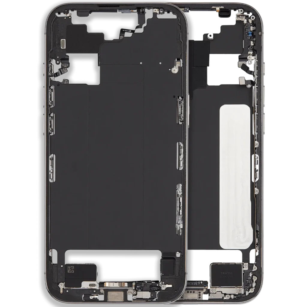 Mid-Frame Housing W/ Charging Port Flex & Small Parts For iPhone Air (US / EU Version) (Used OEM Pull: Grade A) (Cloud White)