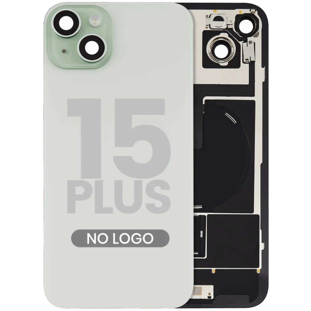 Back Glass w/ MagSafe Magnet & NFC & Flashlight Flex For iPhone 15 Plus (No Logo) (Aftermarket) (Green)