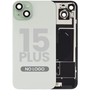 Back Glass w/ MagSafe Magnet & NFC & Flashlight Flex For iPhone 15 Plus (No Logo) (Aftermarket) (Green)