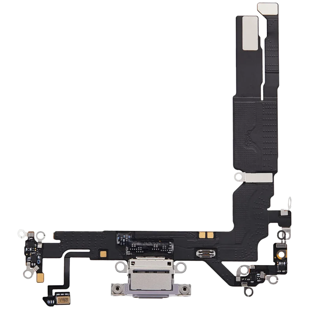 Charging Port Flex Cable For iPhone 17 (Used OEM Pull) (Lavender)