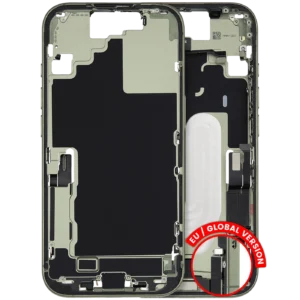 Mid-Frame Housing W/ Charging Port Flex & Small Parts For iPhone 17 (EU / Global Version) (Used OEM Pull: Grade B) (Sage)