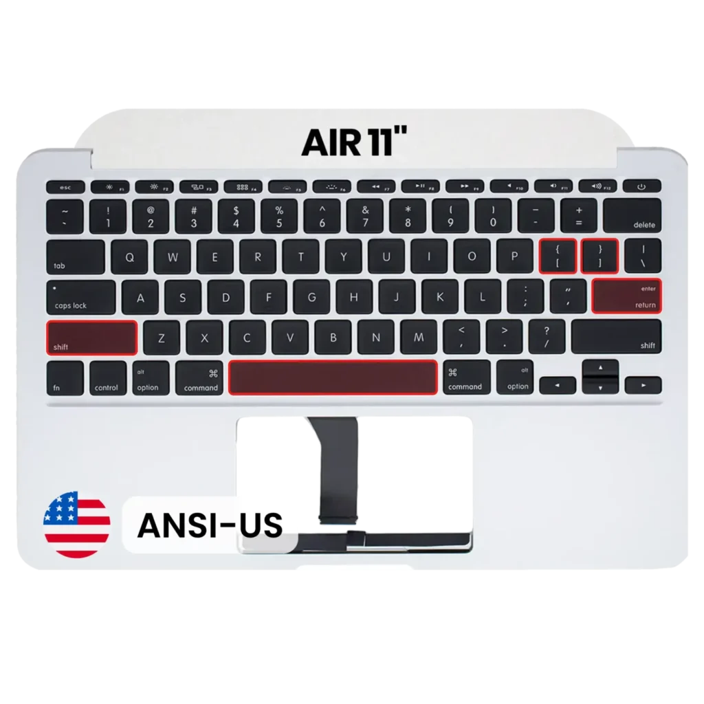 Top Case with Keyboard (ANSI US) For MacBook Air 11" A1465 (2013-2015) (OEM New)