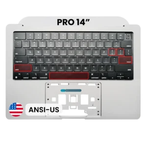 Top Case with Keyboard (ANSI US) For MacBook Pro 14" A2442 (2021) / A2779 (2023) (Silver)