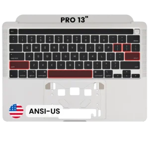 Top Case with Keyboard (ANSI US) For MacBook Pro 13" A2251 (2020) (Silver)