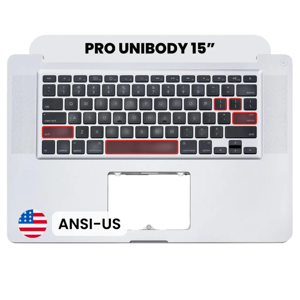 Top Case with Keyboard (ANSI US) For MacBook Pro 15" A1286 (2009)