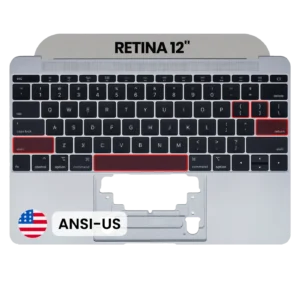 Top Case with Keyboard (ANSI US) and Microphone For MacBook 12" A1534 (2015) (OEM New) (Space Gray)