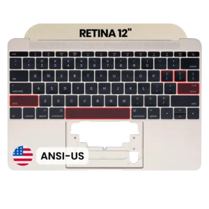 Top Case with Keyboard (ANSI US) and Microphone For MacBook 12" A1534 (2015) (OEM New) (Gold)