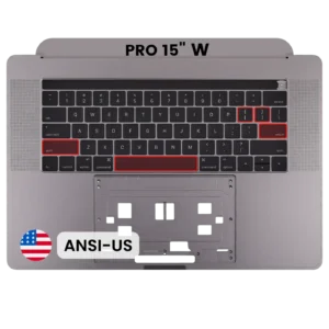 Top Case with Keyboard (ANSI US) For MacBook Pro 15" A1707 (2016-2017) (OEM New) (Space Gray)