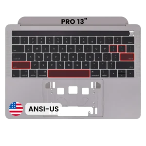 Top Case with Keyboard (ANSI US) For MacBook Pro 13" A1989 (2018-2019) (OEM New) (Space Gray)