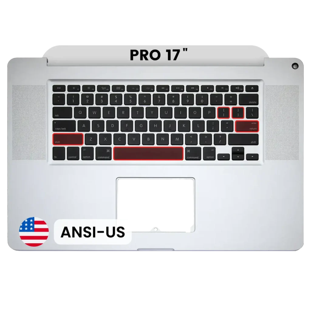 Top Case with Keyboard (ANSI US) For MacBook Pro 17" A1297 (2009)