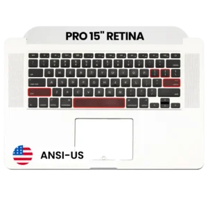 Top Case with Keyboard (ANSI US) and Microphone For MacBook Pro 15" A1398 (2012-2013) (OEM New)