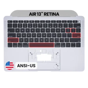 Top Case with Keyboard (ANSI US) For MacBook Air 13" A1932 (2018-2019) (Used OEM Pull: Grade A) (Space Gray)