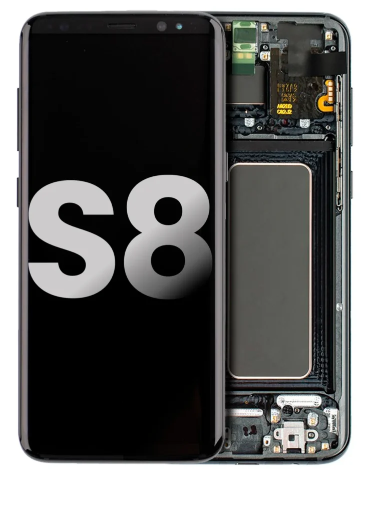 OLED Assembly With Frame For Samsung Galaxy S8 (Used OEM Pull: Grade A) (Midnight Black)