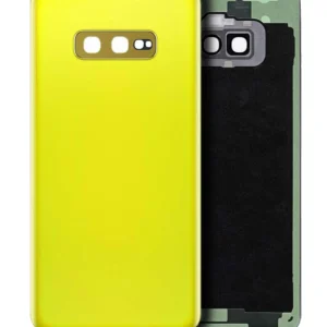 Back Cover Glass With Camera Lens For Samsung Galaxy S10e (No Logo) (Aftermarket Plus) (Canary Yellow)
